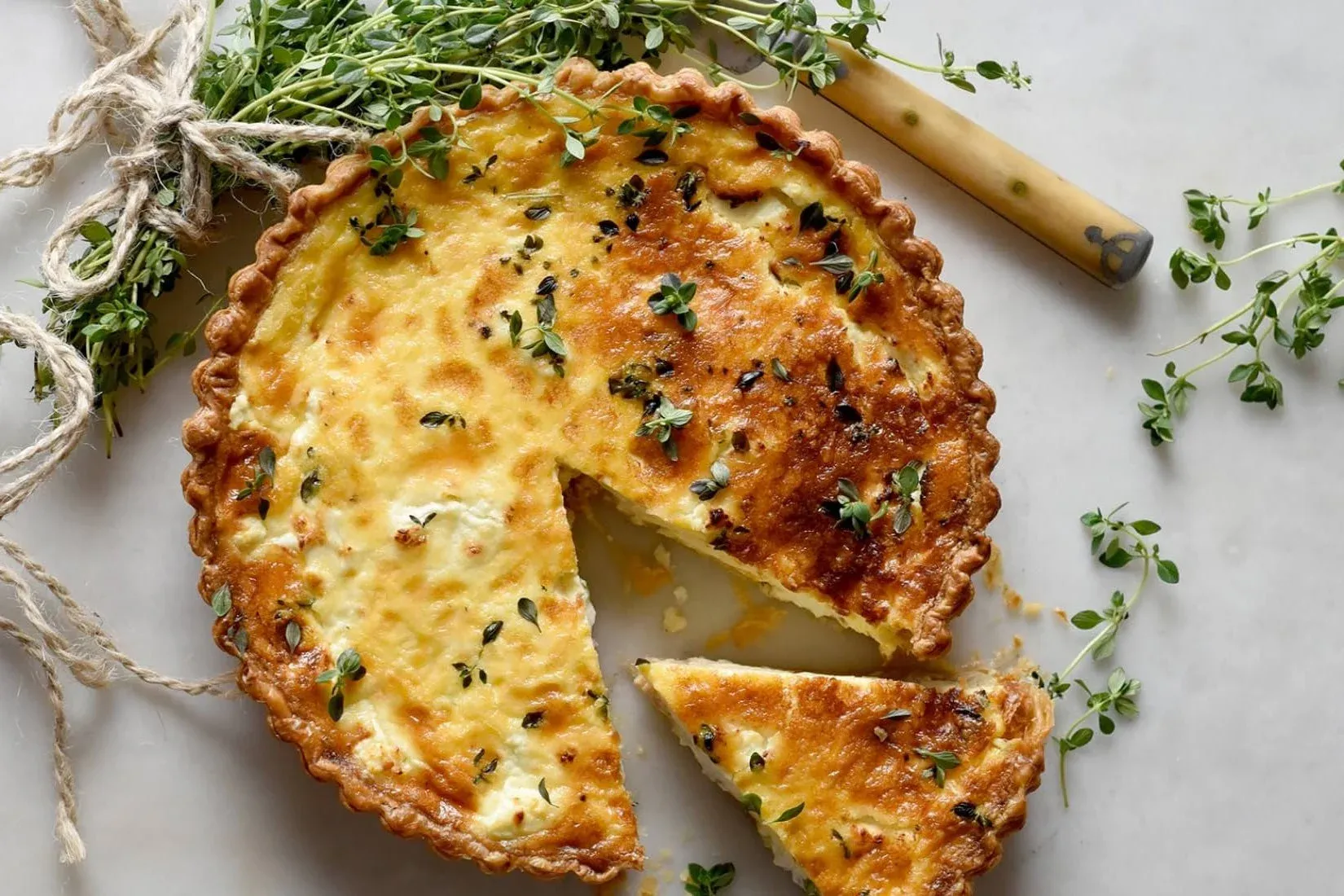 Thyme Onion Tart with Meredith Goat Cheese