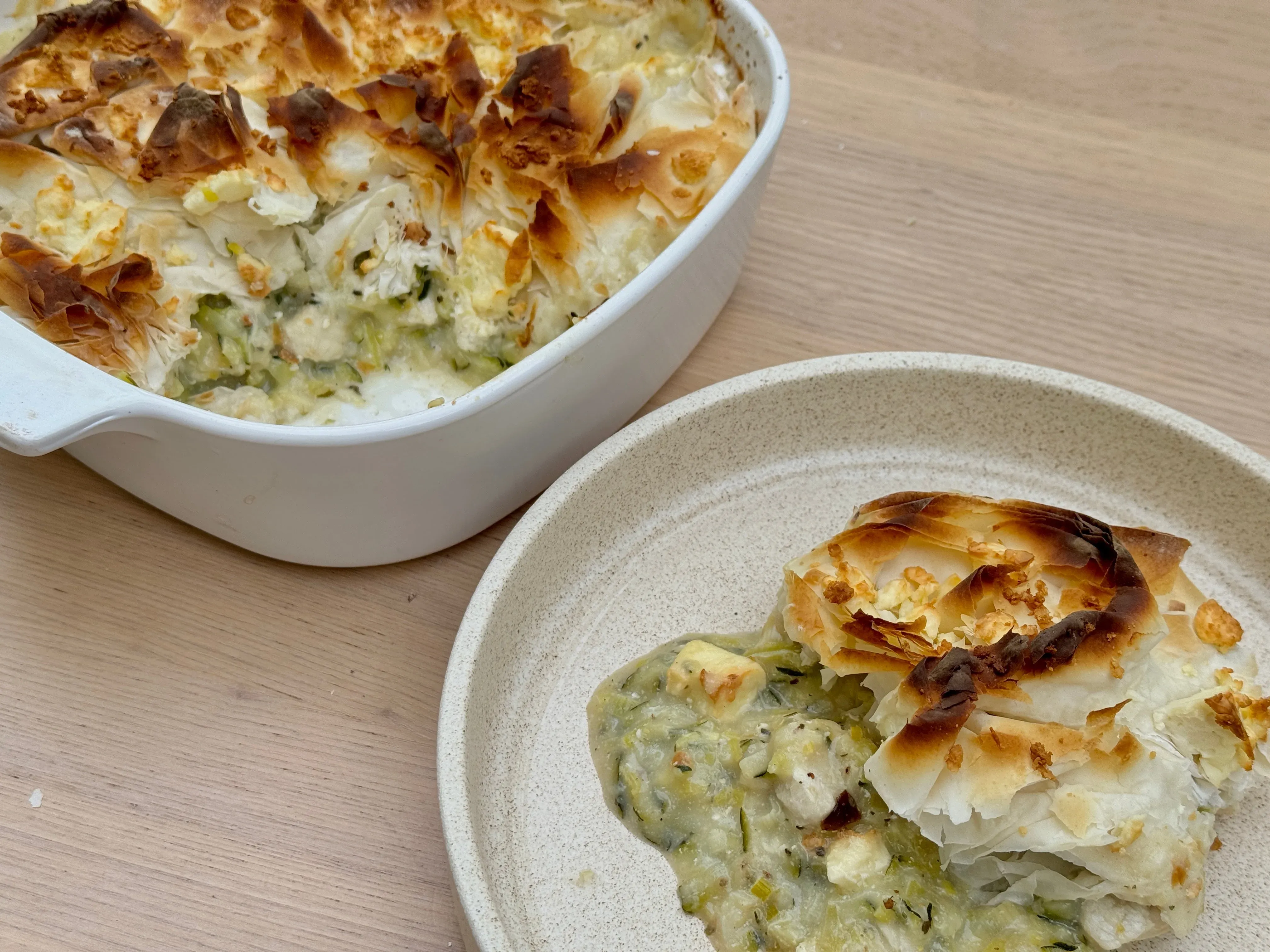 Chicken and Leek Filo Pie